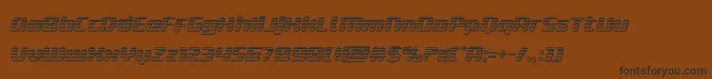 deltaphoenixchromeital Font – Black Fonts on Brown Background