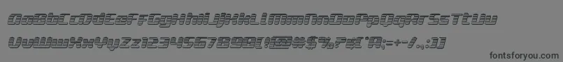deltaphoenixchromeital-Schriftart – Schwarze Schriften auf grauem Hintergrund
