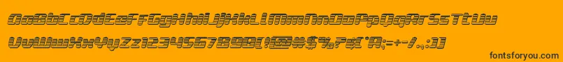 Więcej informacji o czcionce deltaphoenixchromeital Czcionka deltaphoenixchromeital – czarne czcionki na pomarańczowym tle