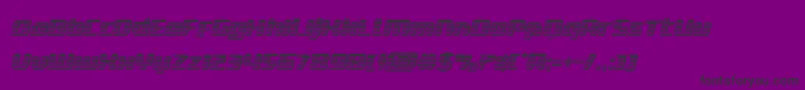 deltaphoenixchromeital Font – Black Fonts on Purple Background