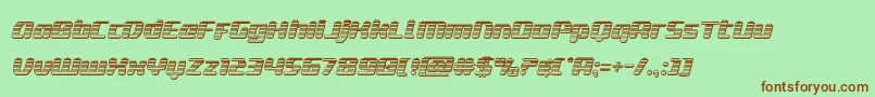 Czcionka deltaphoenixchromeital – brązowe czcionki na zielonym tle
