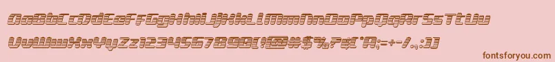 deltaphoenixchromeital Font – Brown Fonts on Pink Background