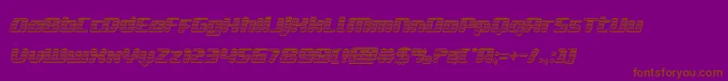 deltaphoenixchromeital Font – Brown Fonts on Purple Background