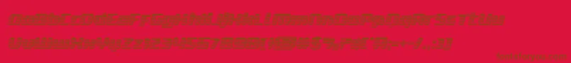 deltaphoenixchromeital Font – Brown Fonts on Red Background