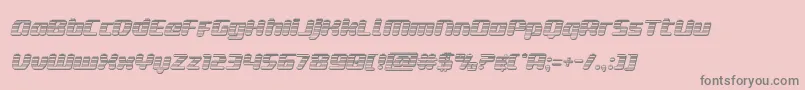 deltaphoenixchromeital Font – Gray Fonts on Pink Background