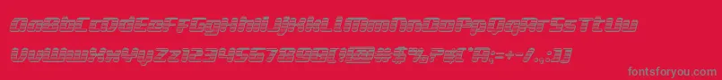 deltaphoenixchromeital Font – Gray Fonts on Red Background