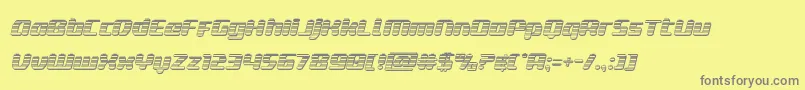 deltaphoenixchromeital Font – Gray Fonts on Yellow Background