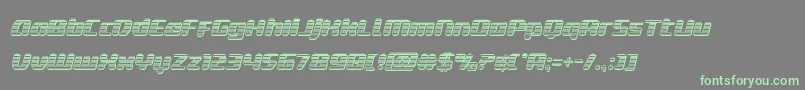 deltaphoenixchromeital-Schriftart – Grüne Schriften auf grauem Hintergrund