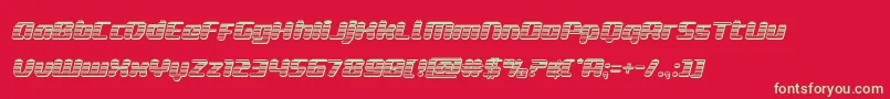 deltaphoenixchromeital Font – Green Fonts on Red Background