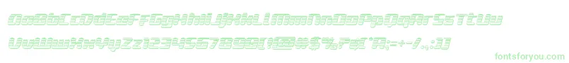 deltaphoenixchromeital Font – Green Fonts on White Background