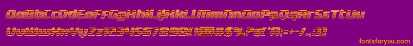 deltaphoenixchromeital Font – Orange Fonts on Purple Background