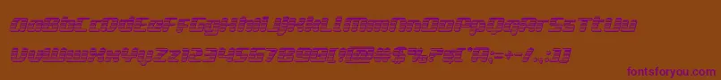 deltaphoenixchromeital Font – Purple Fonts on Brown Background