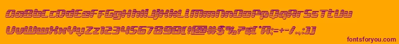 deltaphoenixchromeital Font – Purple Fonts on Orange Background