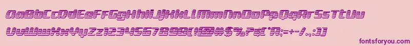 deltaphoenixchromeital Font – Purple Fonts on Pink Background