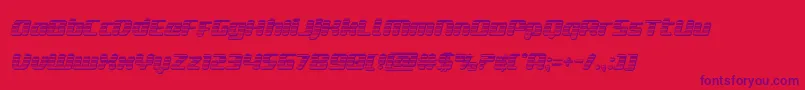 deltaphoenixchromeital Font – Purple Fonts on Red Background