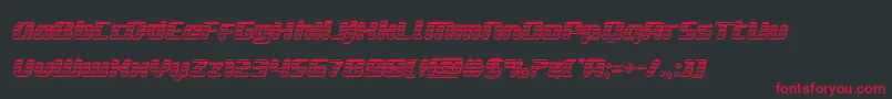 deltaphoenixchromeital Font – Red Fonts on Black Background