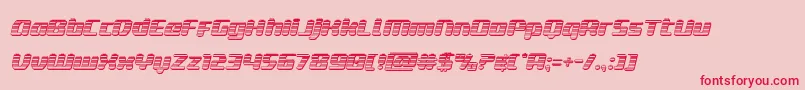 deltaphoenixchromeital Font – Red Fonts on Pink Background