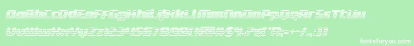 deltaphoenixchromeital Font – White Fonts on Green Background