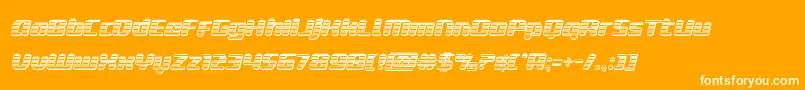 deltaphoenixchromeital Font – White Fonts on Orange Background