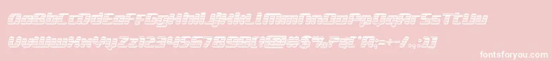 deltaphoenixchromeital Font – White Fonts on Pink Background