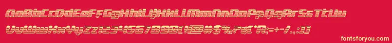 deltaphoenixchromeital Font – Yellow Fonts on Red Background