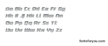 Deltaphoenixchromeital Font