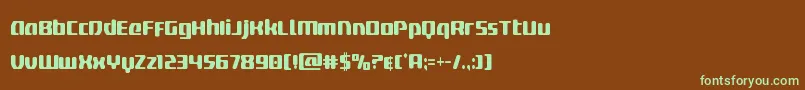 deltaphoenixcond Font – Green Fonts on Brown Background