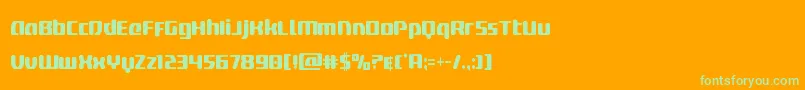 deltaphoenixcond Font – Green Fonts on Orange Background