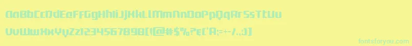 deltaphoenixcond-Schriftart – Grüne Schriften auf gelbem Hintergrund