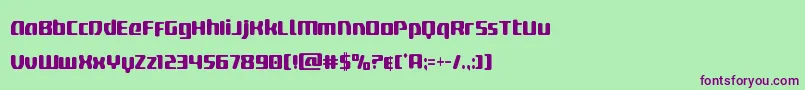 deltaphoenixcond Font – Purple Fonts on Green Background