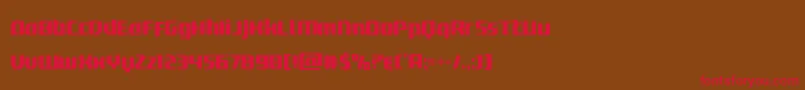deltaphoenixcond Font – Red Fonts on Brown Background