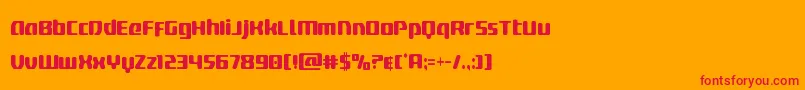 deltaphoenixcond Font – Red Fonts on Orange Background