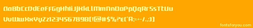 deltaphoenixcond Font – Yellow Fonts on Orange Background