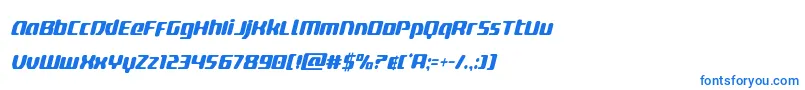 フォントdeltaphoenixcondital – 白い背景に青い文字