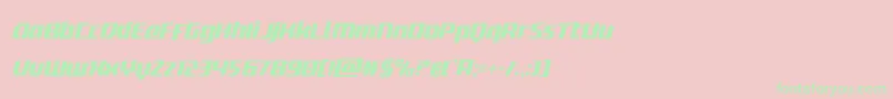 deltaphoenixcondital Font – Green Fonts on Pink Background