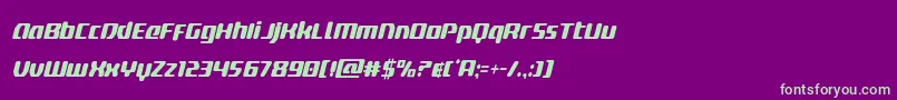 deltaphoenixcondital Font – Green Fonts on Purple Background