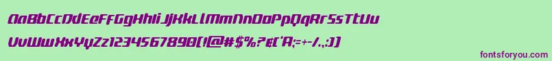 deltaphoenixcondital Font – Purple Fonts on Green Background