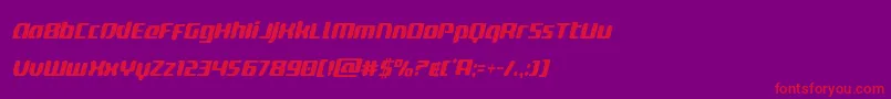 deltaphoenixcondital Font – Red Fonts on Purple Background