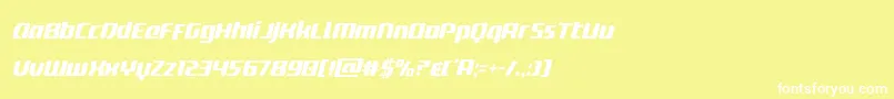 フォントdeltaphoenixcondital – 黄色い背景に白い文字