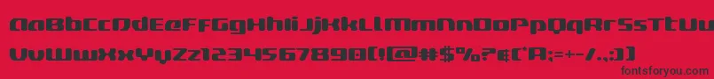 deltaphoenixexpand-Schriftart – Schwarze Schriften auf rotem Hintergrund