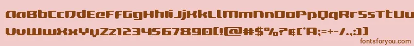 フォントdeltaphoenixexpand – ピンクの背景に茶色のフォント