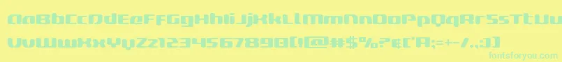 deltaphoenixexpand Font – Green Fonts on Yellow Background