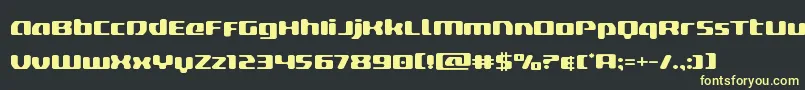 deltaphoenixexpand-Schriftart – Gelbe Schriften auf schwarzem Hintergrund