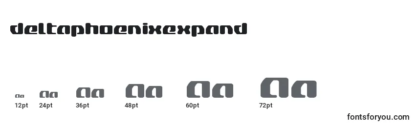Размеры шрифта Deltaphoenixexpand