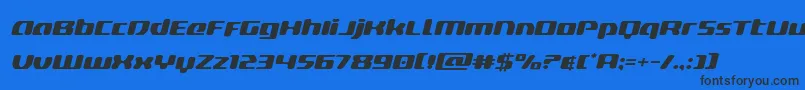 deltaphoenixexpandital Font – Black Fonts on Blue Background