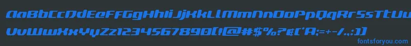 deltaphoenixexpandital Font – Blue Fonts on Black Background