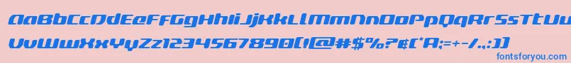 deltaphoenixexpandital Font – Blue Fonts on Pink Background