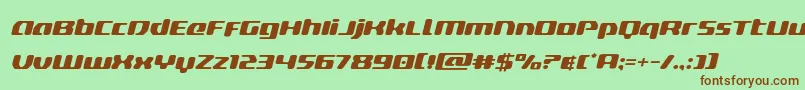deltaphoenixexpandital Font – Brown Fonts on Green Background