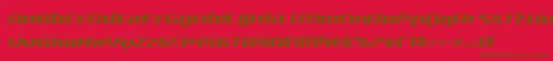 deltaphoenixexpandital-Schriftart – Braune Schriften auf rotem Hintergrund