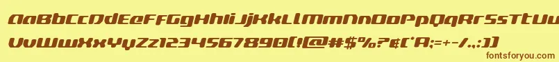 deltaphoenixexpandital Font – Brown Fonts on Yellow Background